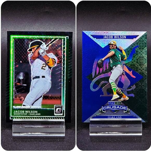 Panini Other - Jacob Wilson Crusade Chromium Optic Black Pandora Prizm RC Athletics Rookie